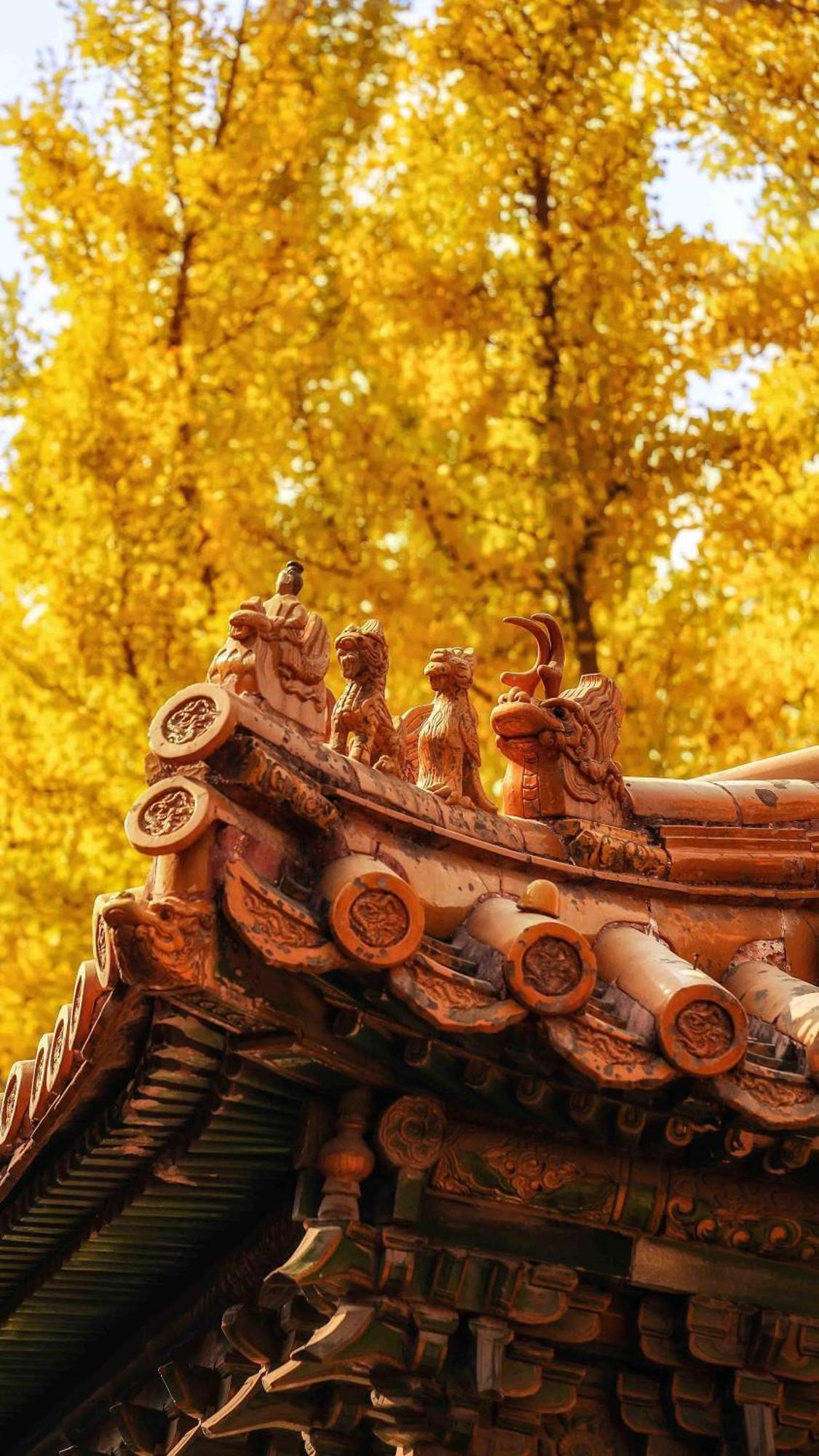 East Sacred Hotel--Very Near Beijing Tiananmen Square ,The Forbidden City,The Temple Of Heaven ,3 Minutes' Walk To Wangfujing Subway ,Located In The Center Of Beijing, Many Shopping Malls Around,Newly Renovated Hotel-Able To Receive Foreign Guests Kültér fotó The roof of the temple